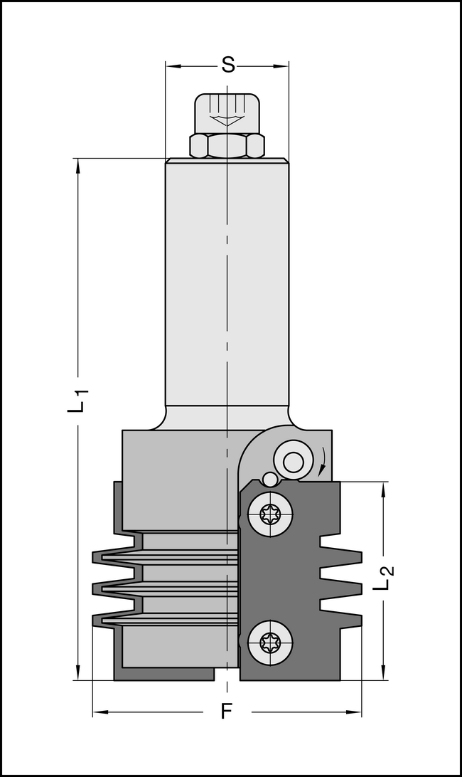 WP-Verleimfräser 55x30mm, Profil 2