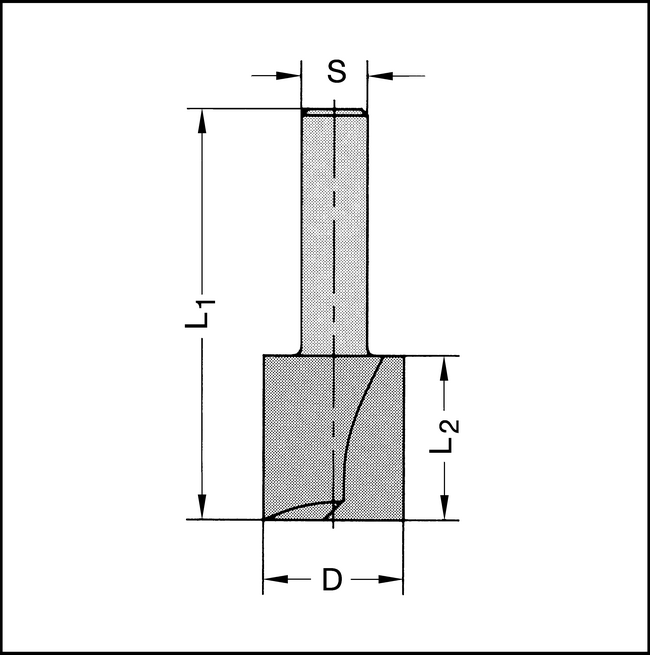 Nutfräser Z2 HS 6x30mm S=6mm