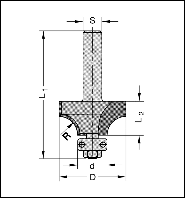 Abrundfräser Z2 HW 20,7mm R=4mm