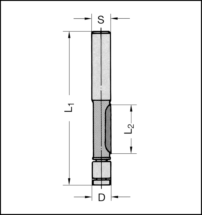 Kopierfräser HW 6,3mm S=6mm Z1