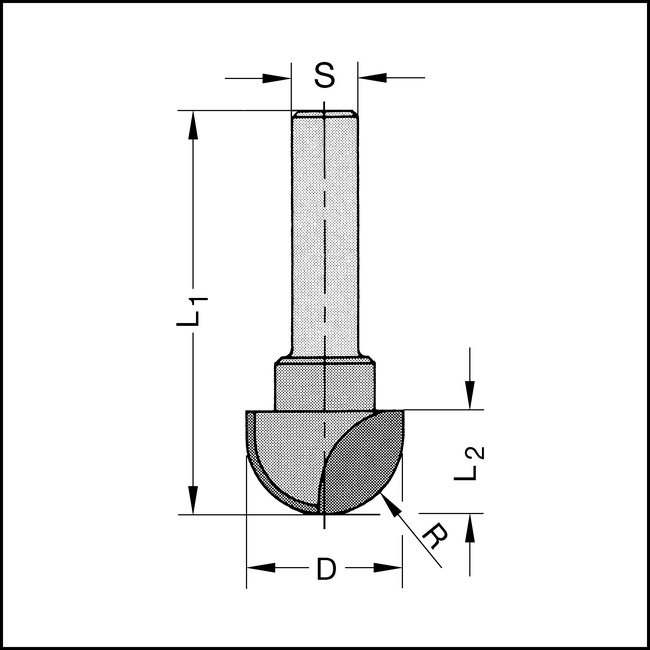 Hohlkehlfräser Z2 HW 25,4mm