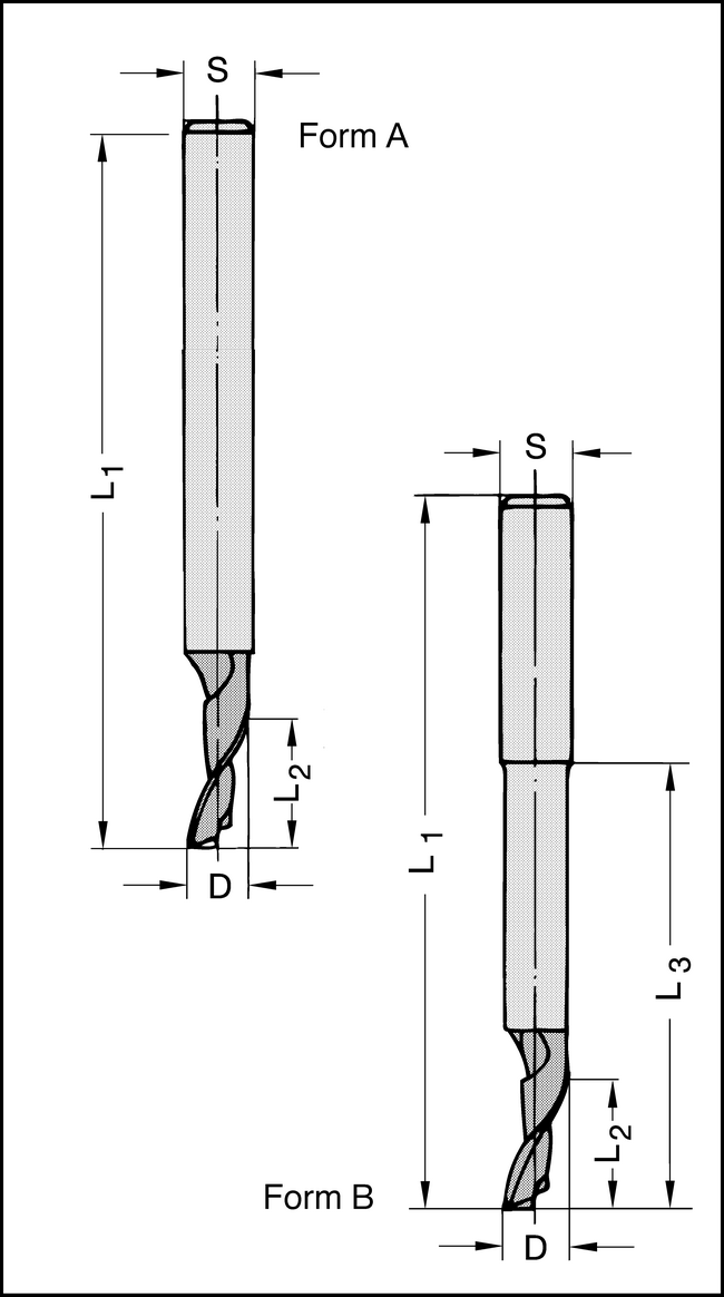 Bohrnutenfräser Z1 HS 4x12x60mm