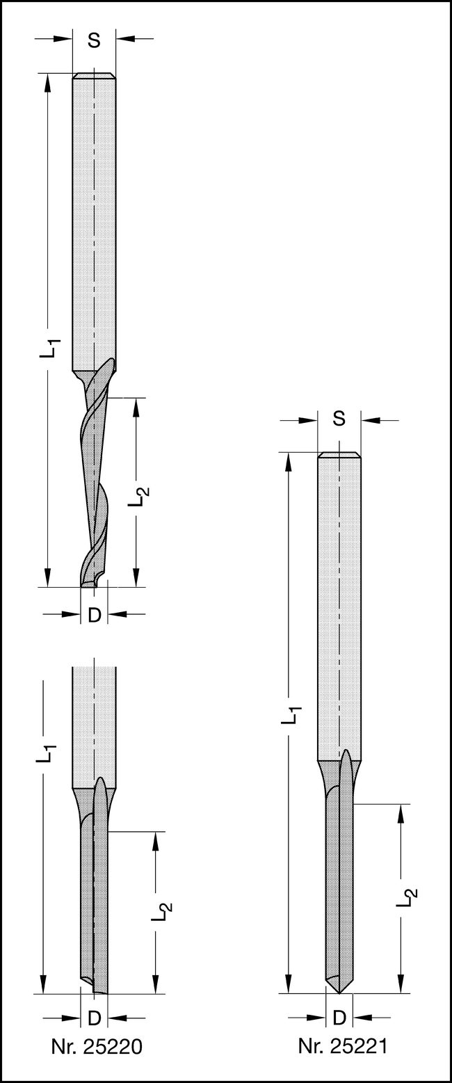 Wasserschlitzfräser 5x40x100mm Z1