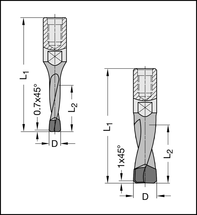 Dübelfräser HW D=6mm