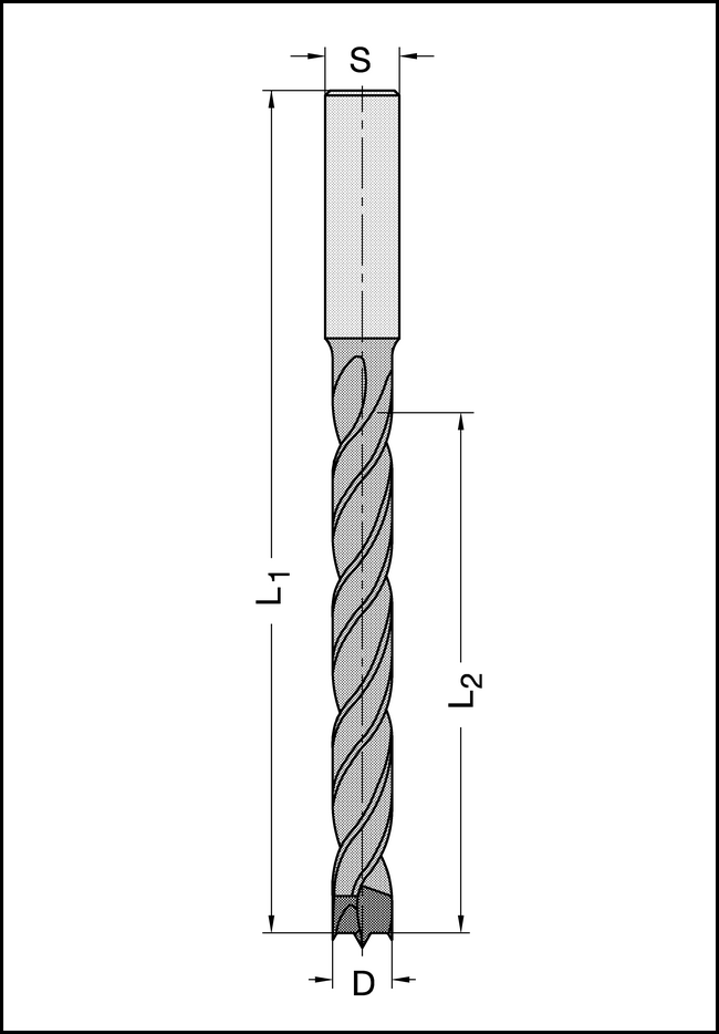 Spiralbohrer HW 6x75mm S=13mm
