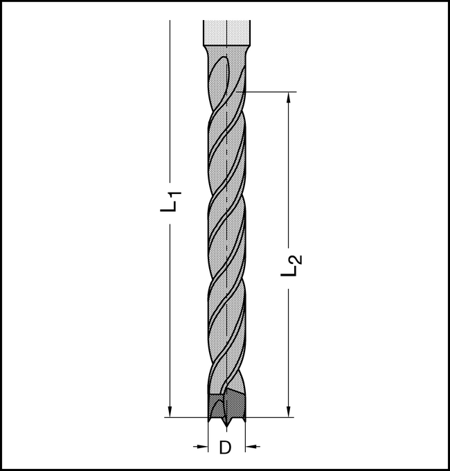 Spiralbohrer HW 12x105mm S=13mm