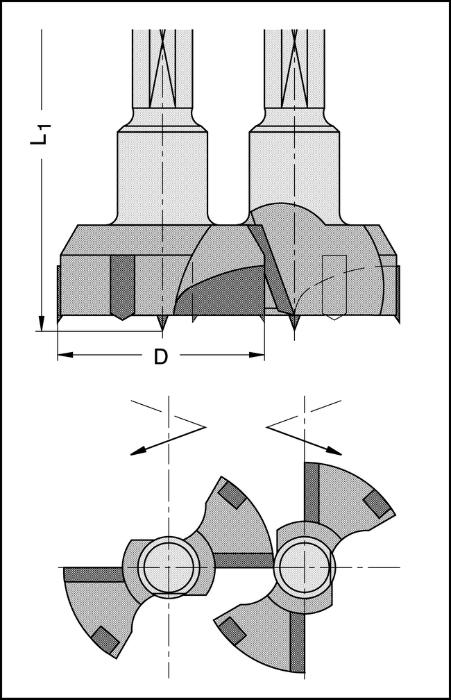 Zylinderkopfbohrer HW 30x57,5mm