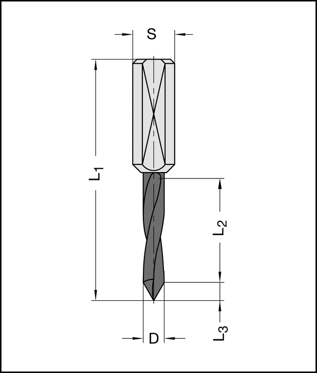 VHW-Durchgangsbohrer 8x35x70mm