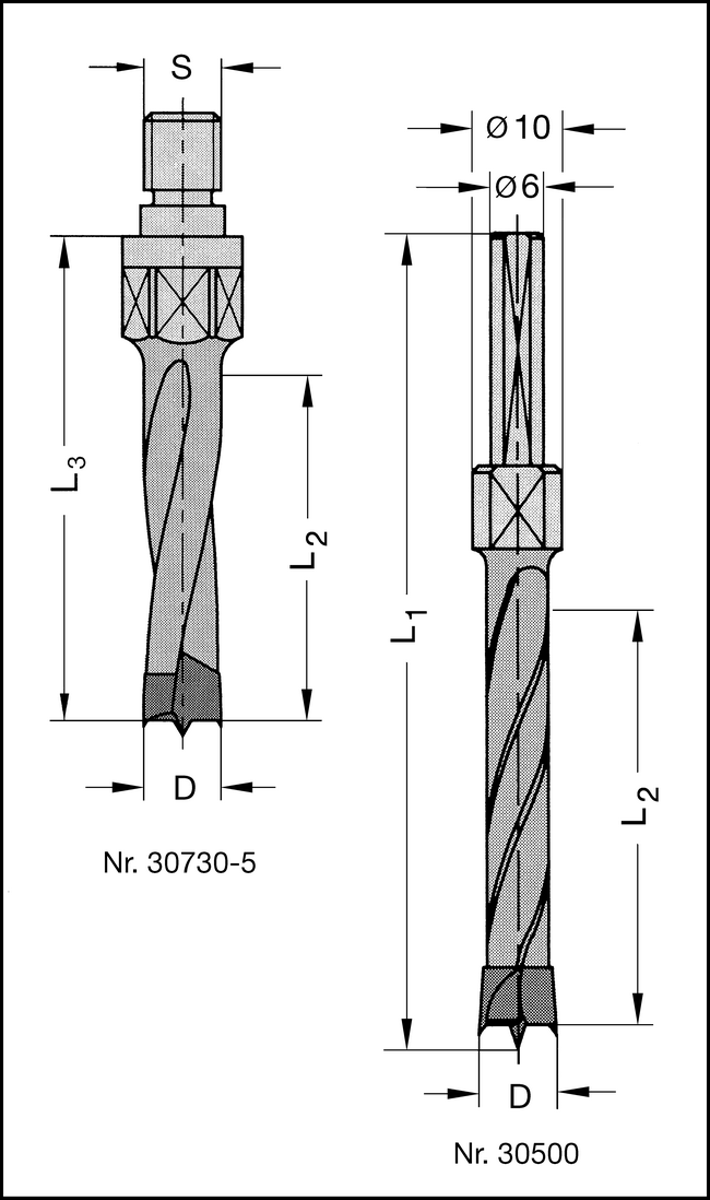 Dübelbohrer M10 HW 6x45mm