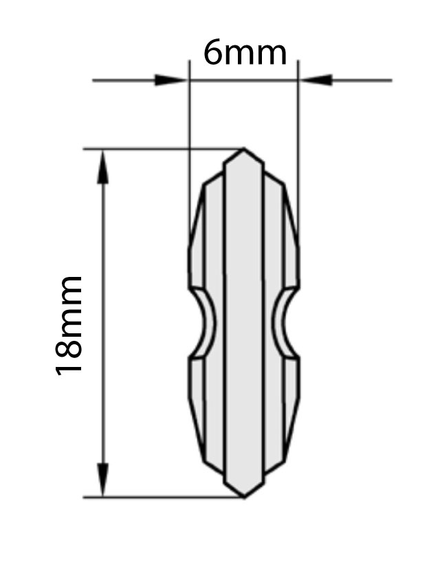 Wende-Vorschneider 18x6x3,5 mm