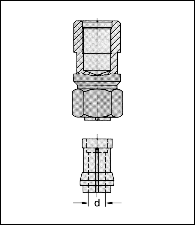 Spannzangenfutter M12x1  10mm