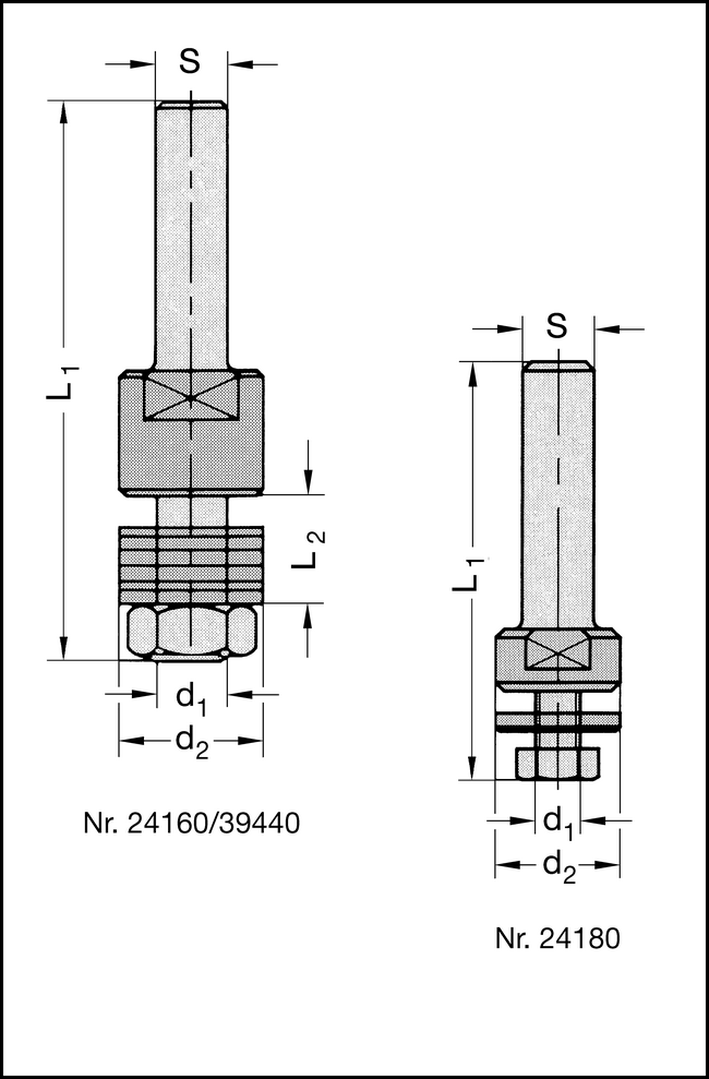 Fräsdorn 8mm S=12mm