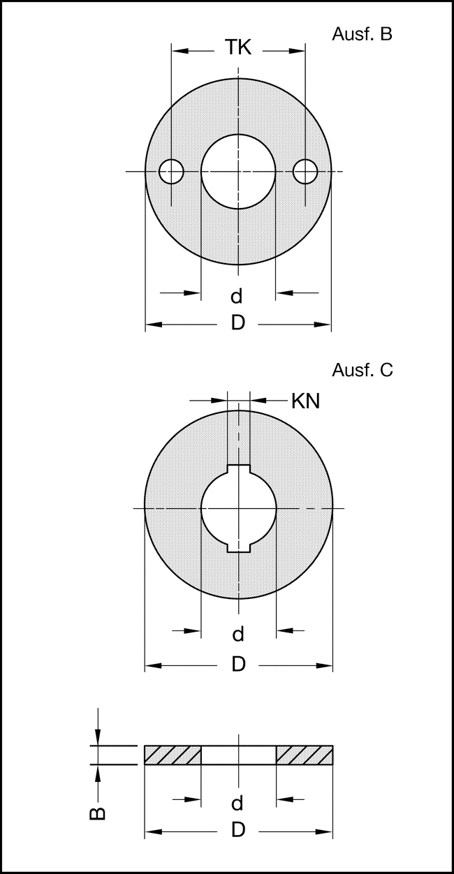 Ringsatz d=20mm fÜr L=55mm