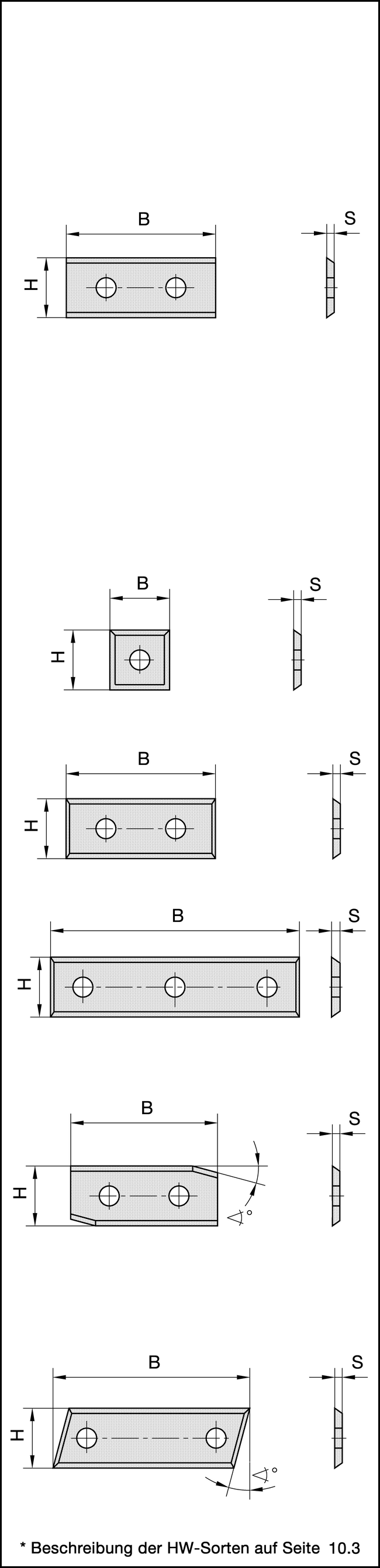 Wendemesser 4-S HW 60x12x1,5mm