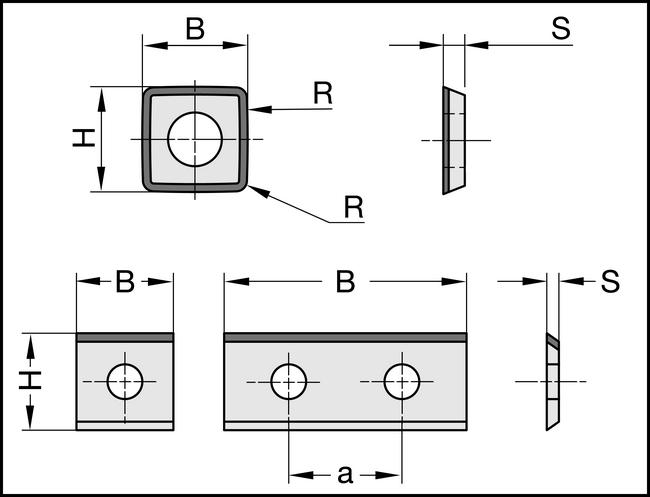 FOURCUT-DP-Wendemesser 9,8x9,8x2mm