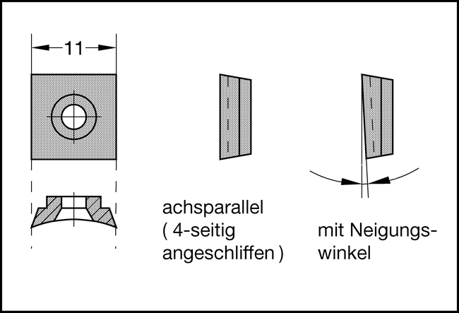 VHW-Wendemesser 11x11x4mm