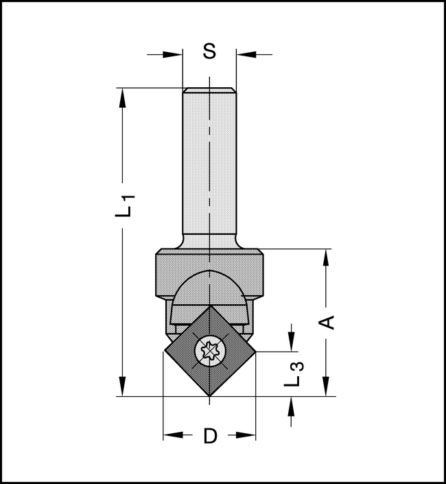Profil-Wechselmesser HW 12x12mm