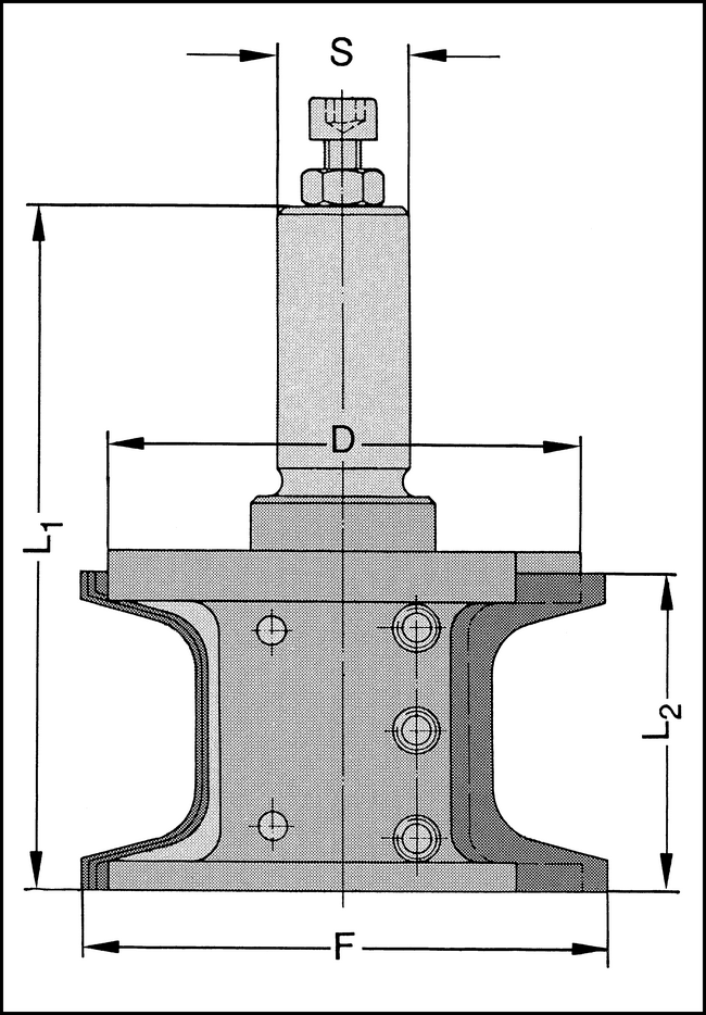 Stützplatte für Messer 60x41x2mm