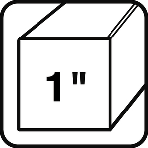 1” Vierkant