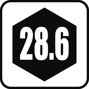 28,6 mm Sechskantaufnahme