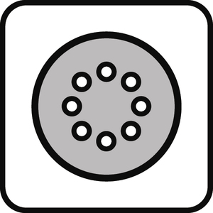 Schleifpapier 125 mm 8-fach gelocht