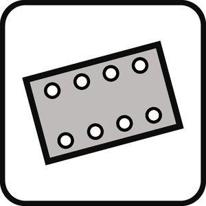 Schleifpapier 80x130 8-fach gelocht