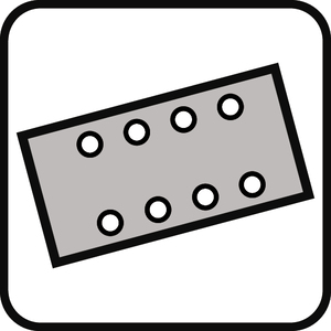 Schleifpapier 93x185 8-fach gelocht