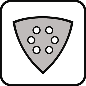 Schleifpapier Dreieck 6-fach gelocht